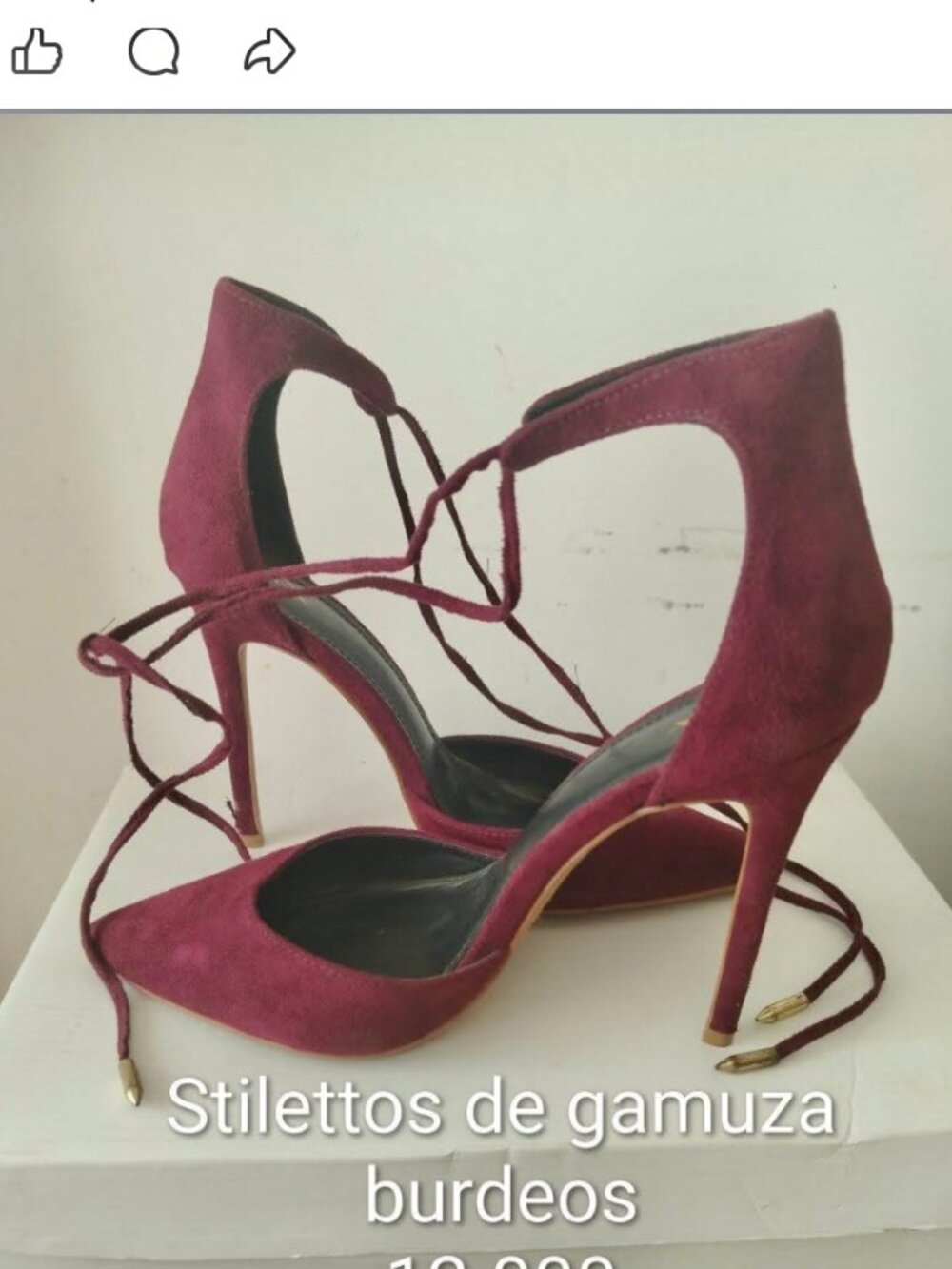 Shoe Republic LA Lace Up Faux Burgundy Suede Heels/ Pumps/ Stilettos US 8.5